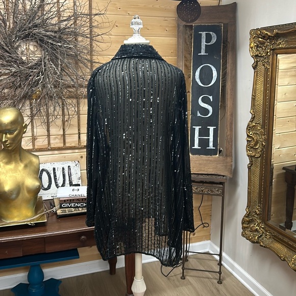 Gorgeous beaded/sequined cardigan/top - Picture 4 of 12
